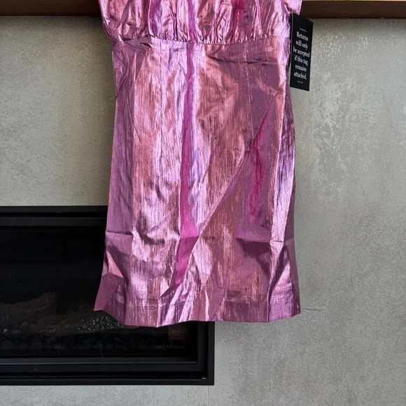 NWT HYACINTH HOUSE Pink Plisse Coolidge Mini Dress, Size XS - Picture 8 of 16